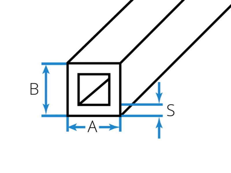 Aluminum tubes square